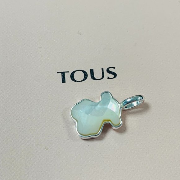 TOUS Charm Silver TOUS Color Pendant with medium faceted onyx Bear motif - Picture 2 of 7